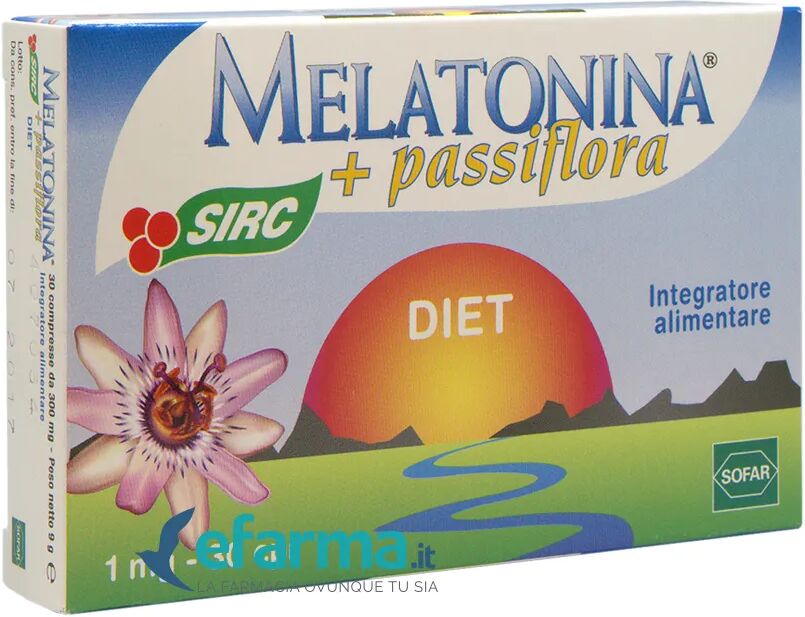 sofar melatonina diet+passiflora integratore contro insonnia 30 compresse