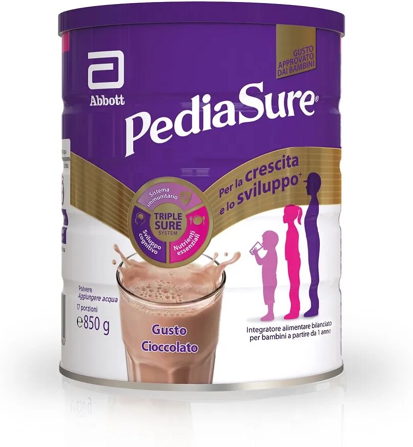 pediasure crescita e sviluppo integratore alimentare per bambini cioccolato 850g