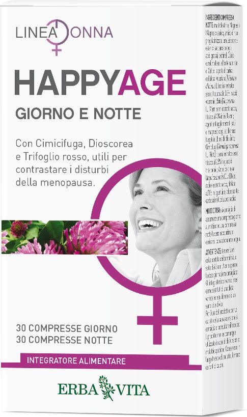 erba vita happy age giorno e notte integratore menopausa 60 compresse