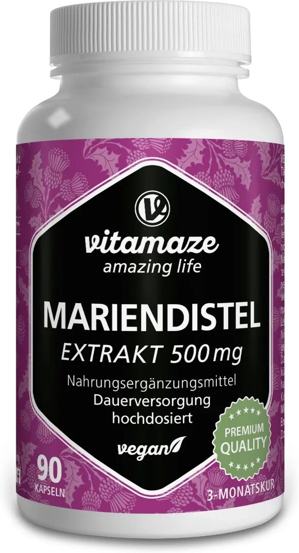 vitamaze cardo mariano estratto 500 mg integratore vegano ad alto dosaggio 90 capsule