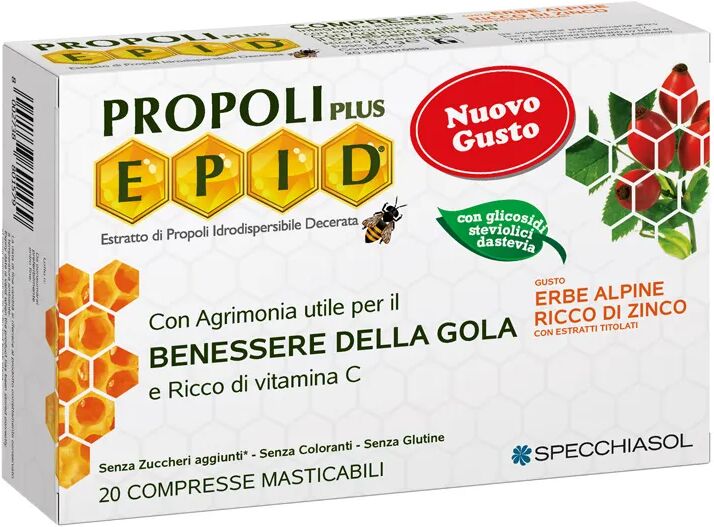 epid specchiasol compresse con zinco integratore per la gola 20 compresse