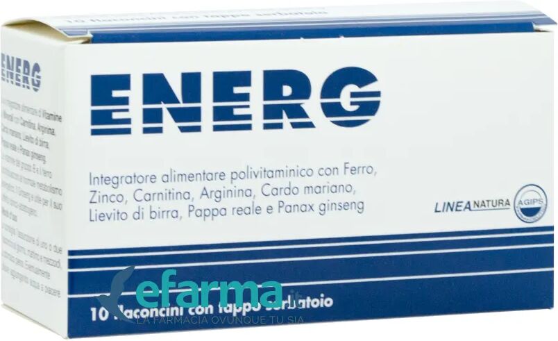 agips farmaceutici energ integratore energetico 10 flaconcini