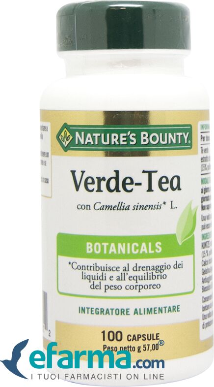 nature's bounty verde-tea integratore drenante 100 capsule