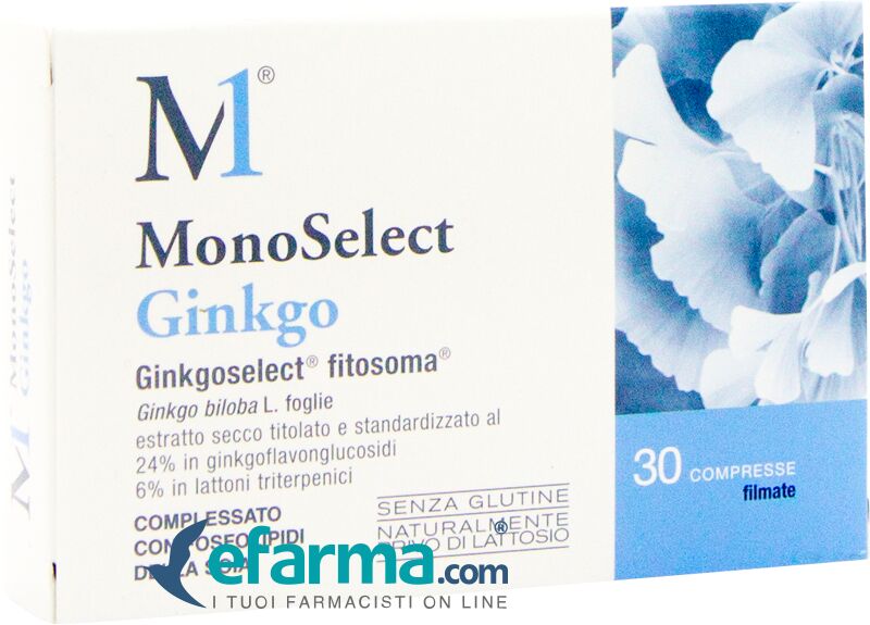 monoselect ginkgo integratore circolazione sanguigna 30 compresse