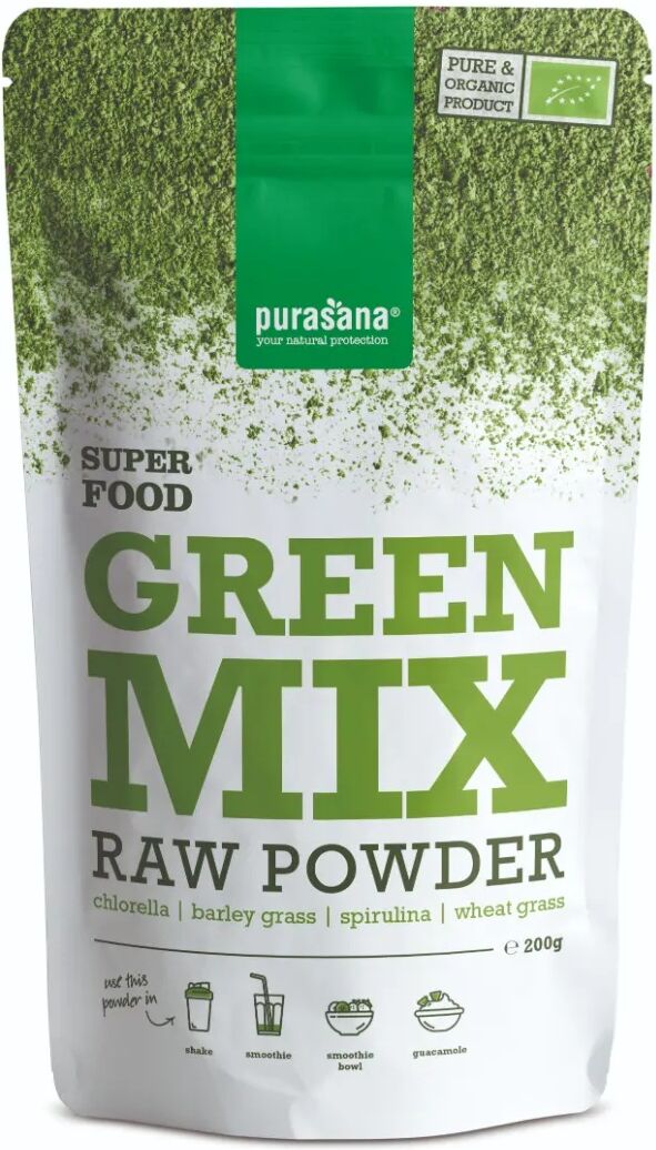 purasana vegan green mix in polvere bio 200 g