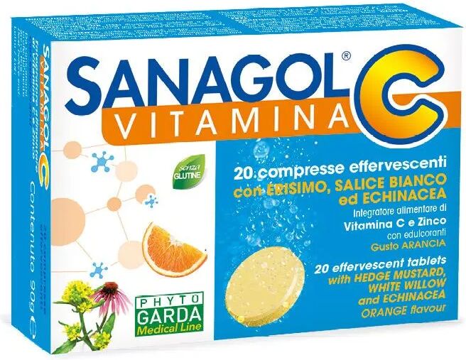 phyto garda sanagol c integratore vitamina c 20 compresse effervescenti