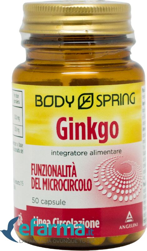 body spring ginkgo integratore microcircolo 50 capsule