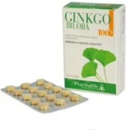 pharma life ginkgo biloba 100% integratore per il microcircolo 60 compresse