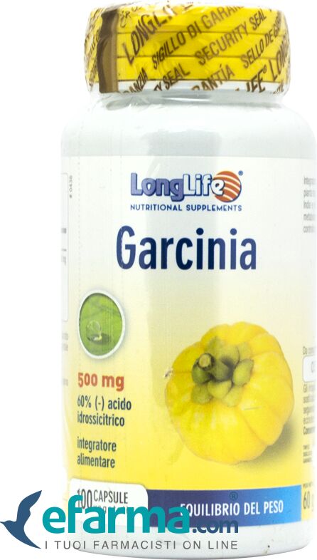 longlife garcinia integratore dimagrante 500 mg 100 capsule