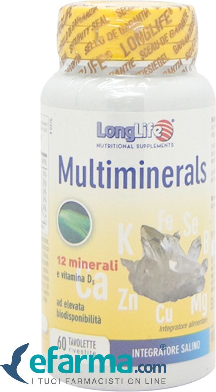 longlife multimineral integratore sali minerali 60 tavolette