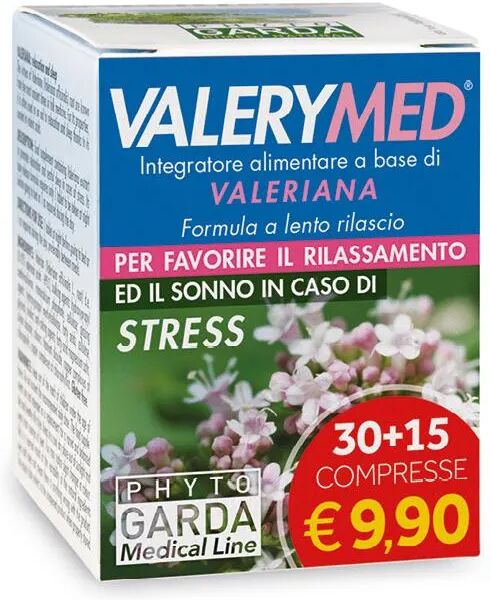 phyto garda valerymed integratore a base di valeriana 30 + 15 compresse a rilascio prolungato