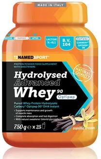 named sport hydrolysed advanced whey vaniglia integratore proteico 750 g