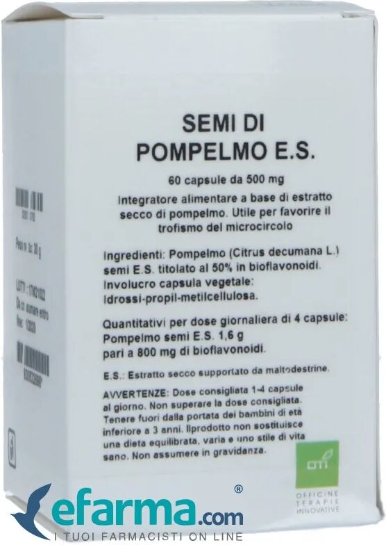 oti semi di pompelmo estratto secco integratore 60 capsule