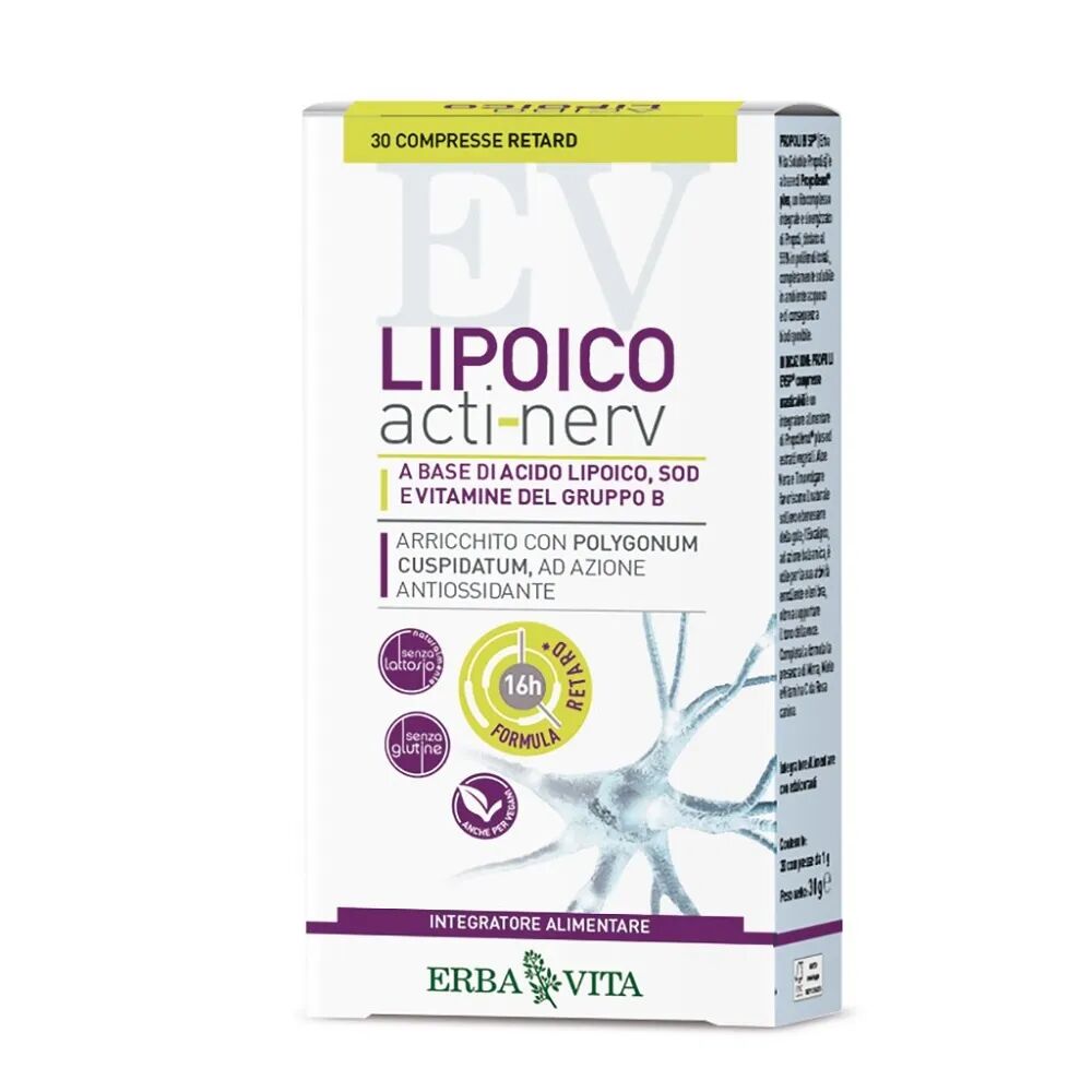 erba vita lipoico acti-nerv integratore antiossidante 30 compresse