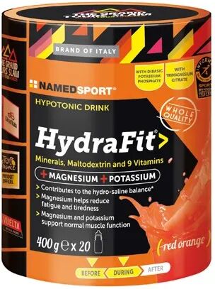 named sport hydrafit polvere integratore energetico arancia rossa 400 g