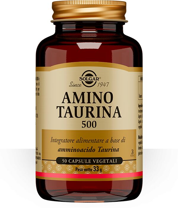 solgar amino taurina 500 integratore fegato 50 capsule vegetali