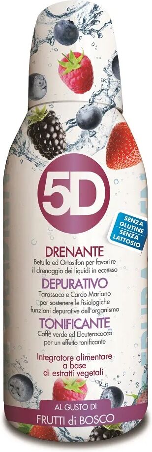 5d depuradren frutti bosco integratore depurativo drenante 500 ml