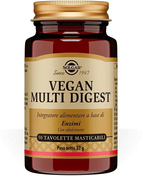 solgar vegan multi digest integratore enzimi digestivi 50 tavolette