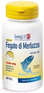 longlife olio di fegato di merluzzo integratore 60 perle