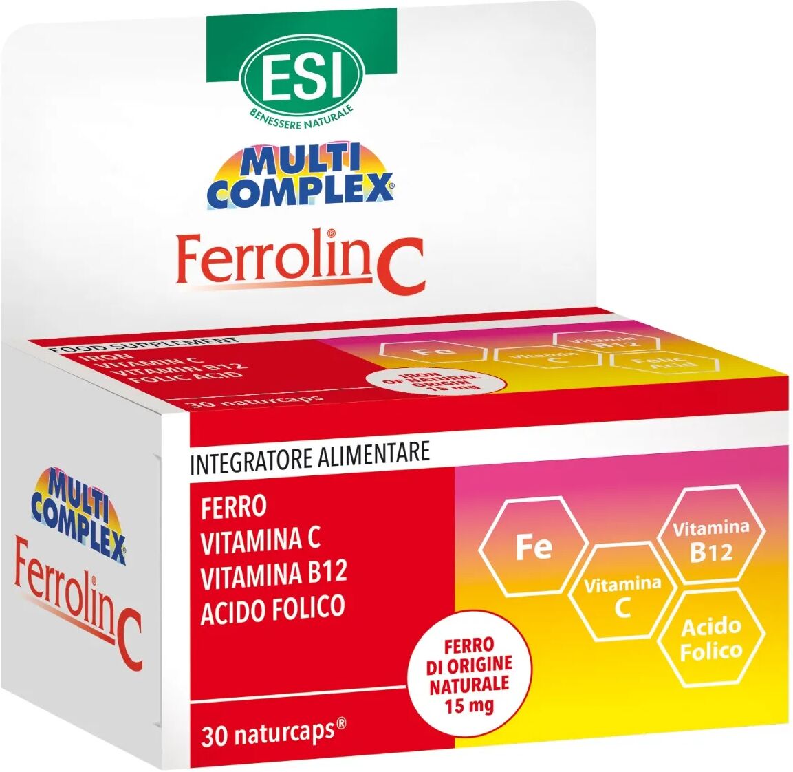 esi ferrolin c integratore ferro 30 capsule