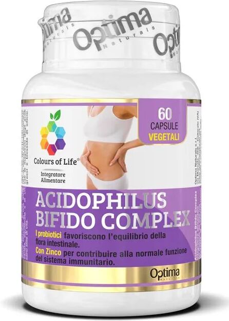 colours of life optima acidophilus-bifido complex integratore probiotici 60 capsule