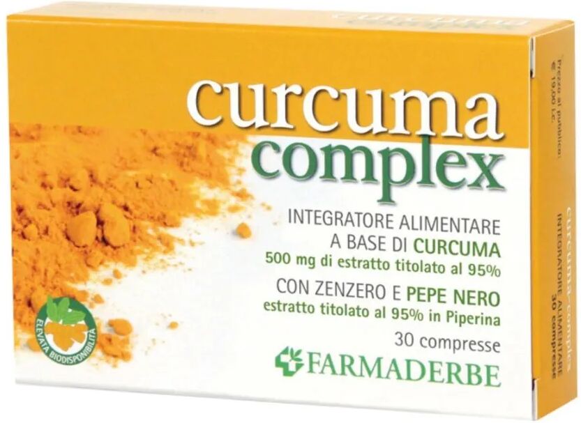 farmaderbe curcuma integrazione per la funzione digestiva 30 compresse