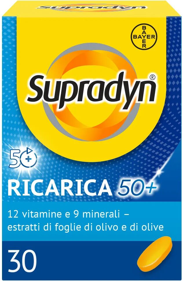 supradyn ricarica 50+ integratore vitamine e minerali con antiossidanti 30 compresse