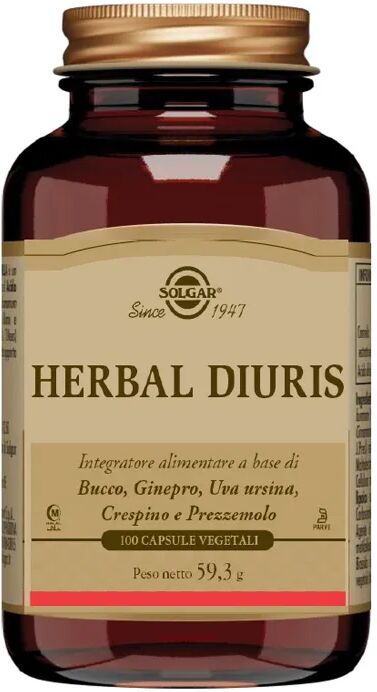 solgar herbal diuris integratore vie urinarie 100 capsule vegetali