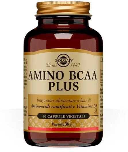 solgar amino bcaa plus integratore aminoacidi ramificati 50 capsule vegetali