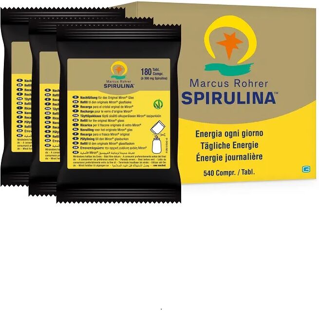 marcus rohrer spirulina ricarica integratore 3 x 180 compresse