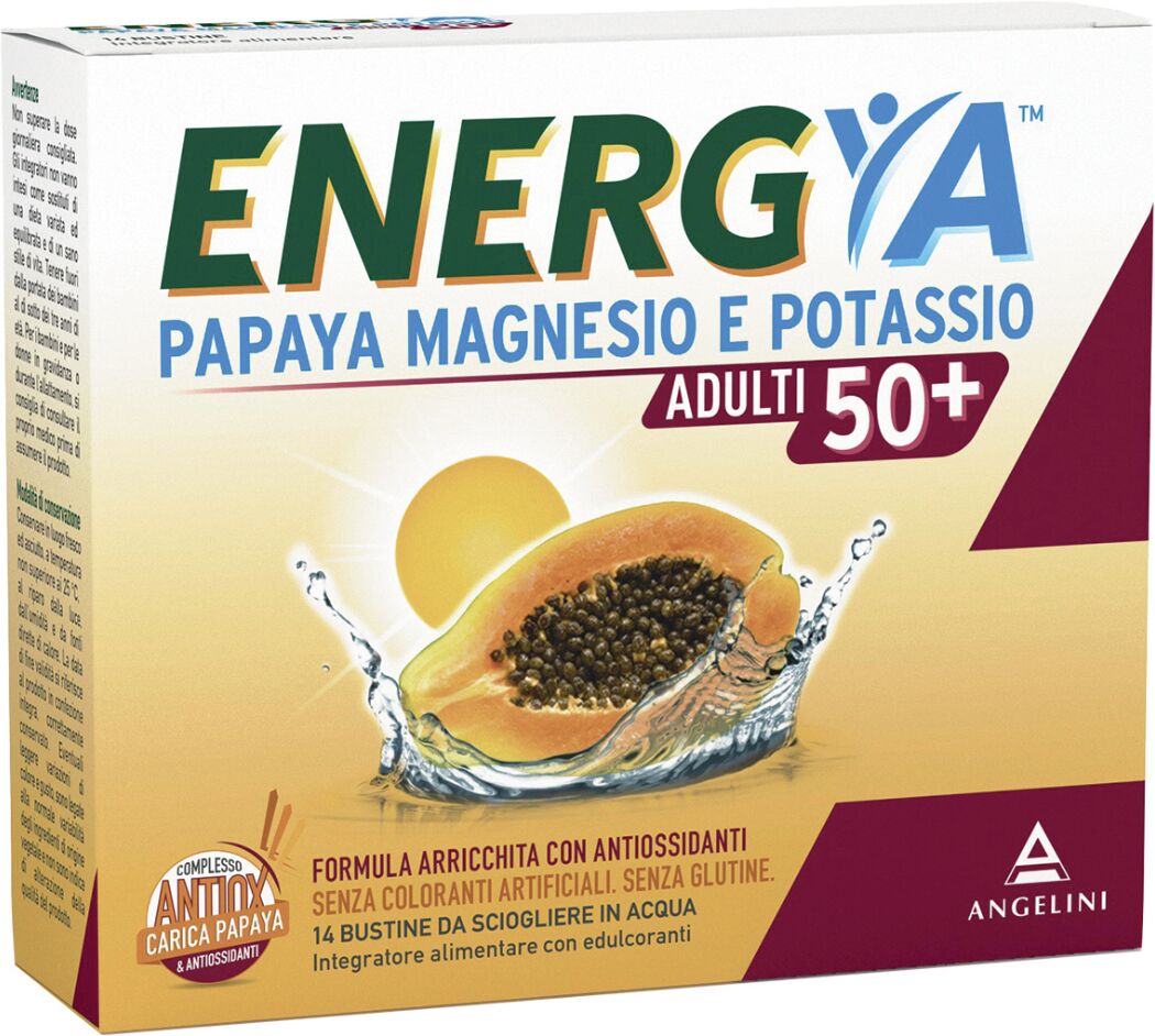 energya 50+ papaya magnesio e potassio adulti integratore sali minerali 14 bustine