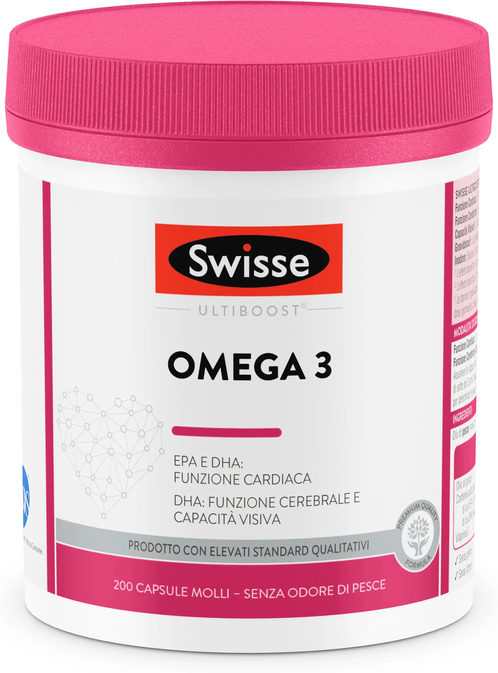 swisse omega 3 integratore di acidi grassi 200 capsule