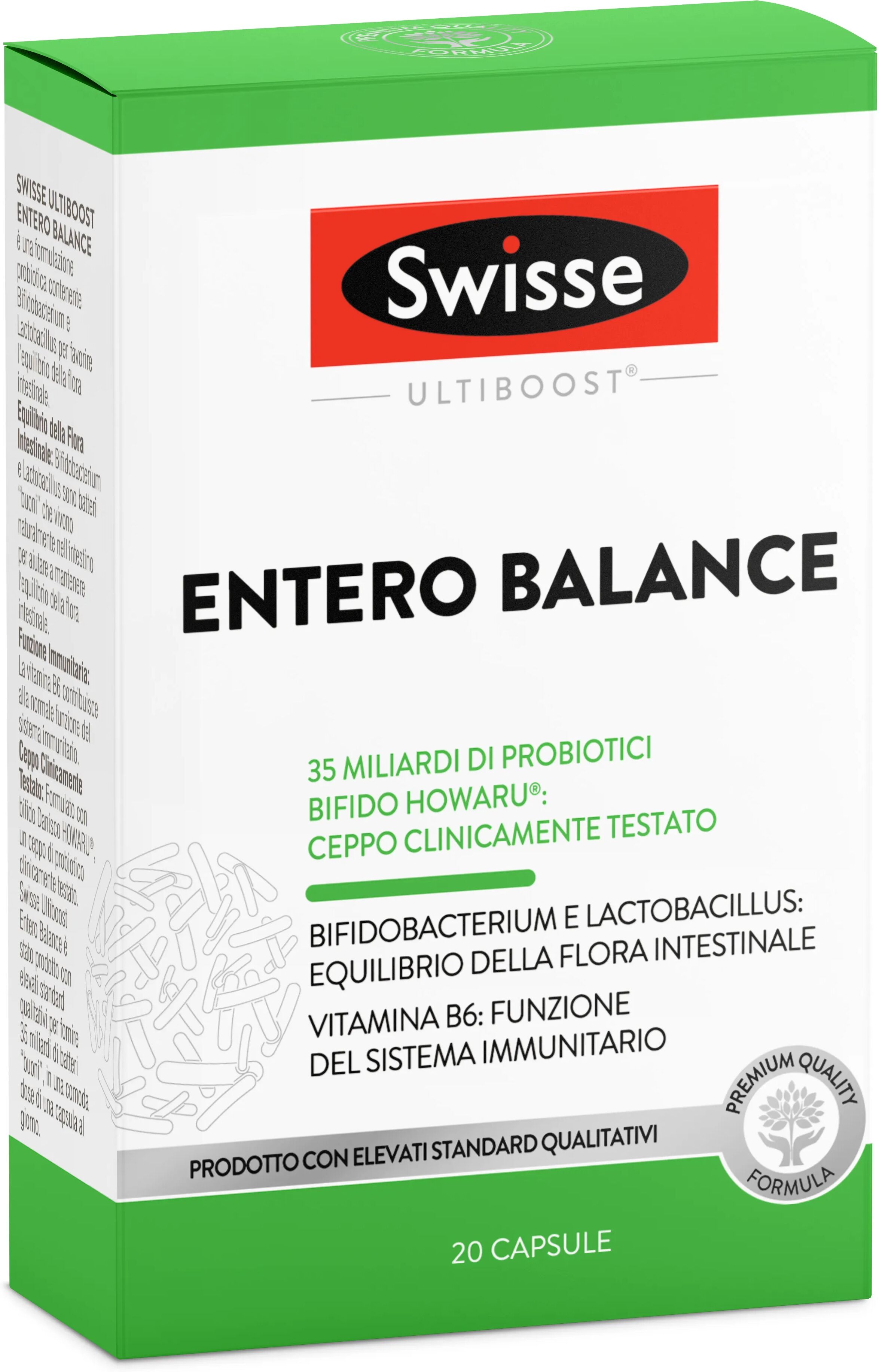 swisse entero balance integratore probiotici 20 capsule