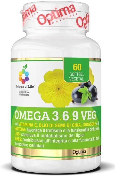 colours of life optima naturals omega 3.6.9 veg integratore 60 softgel