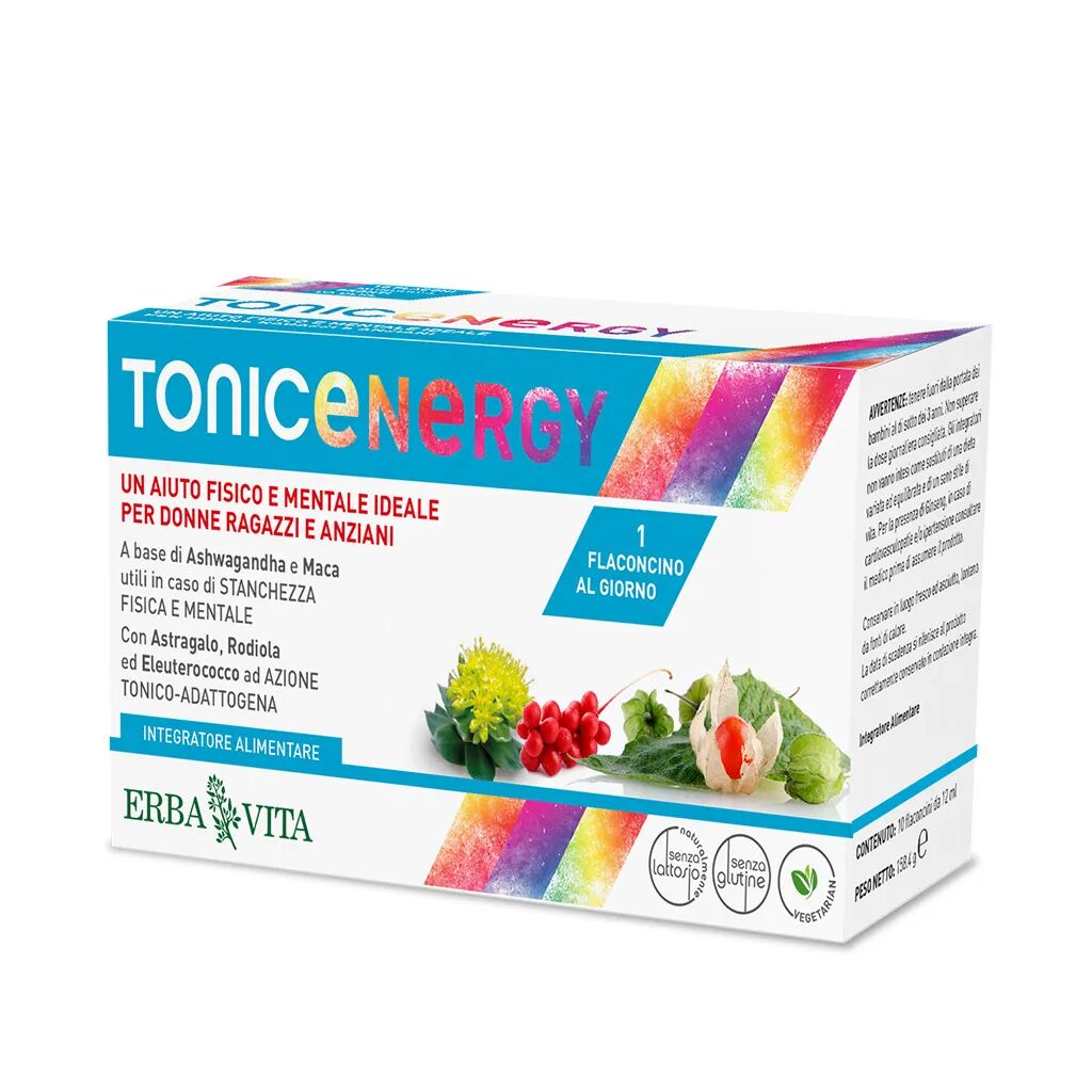 erba vita tonic energy integratore per il benessere fisico e mentale 10 flaconcini