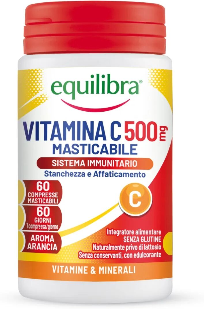 equilibra vitamina c 500 integratore sistema immunitario 60 compresse masticabili