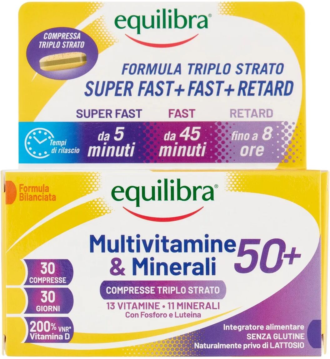 equilibra multivitamine & minerali 50+ integratore di vitamine e minerali 30 compresse