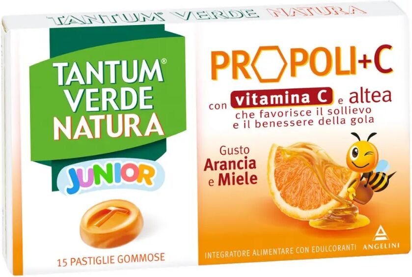 tantum verde natura junior integratore per il benessere della gola 15 pastiglie gommose