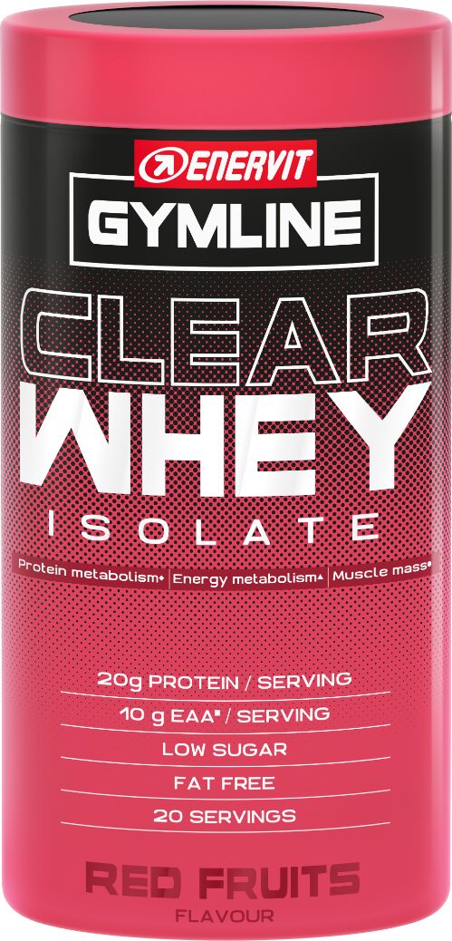 enervit gymline clear whey integratore di proteine gusto frutti rossi 480 gr