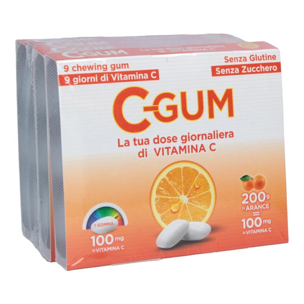 dante medical solution c gum agrumi integratore in chewingum di vitamina c gomme 9+9+9 tripacco