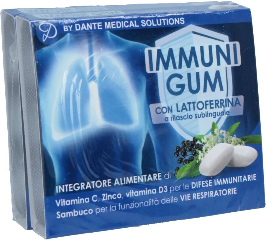 dante medical solution immuni gum integratore per difese immunitarie 18 gomme