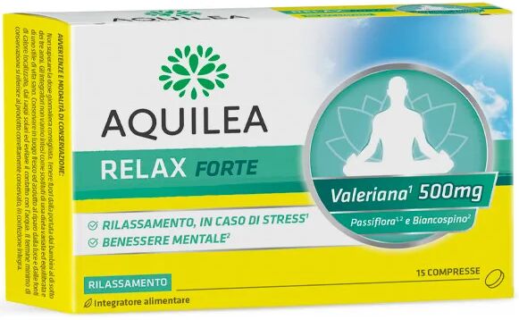 aquilea relax forte integratore con valeriana per benessere mentale e rilassamento 15 compresse