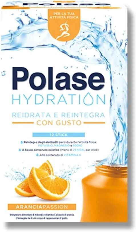 polase hydration integratore energizzante con magnesio e potassio gusto arancia 12 bustine