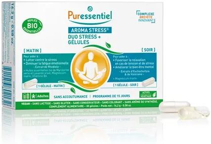 puressentiel aroma stress duo stress+ integratore per stress e stanchezza capsule 30 capsule