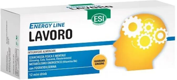 esi energy line lavoro integratore per stanchezza fisica e mentale 12 mini drink gusto mela rossa