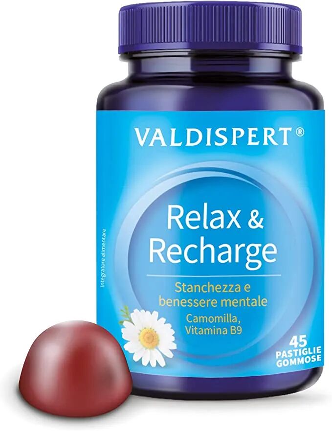 valdispert relax & recharg integratore per stanchezza e benessere mentale 45 pastiglie gommose