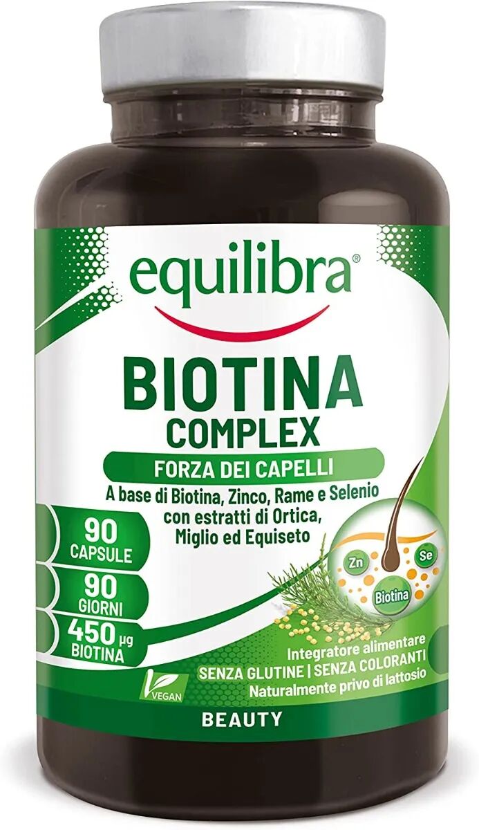 equilibra biotina complex integratore per il benessere di capelli e unghie 90 capsule