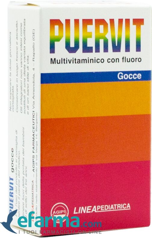 agips farmaceutici puervit gocce orali integratore multivitaminico 12 ml