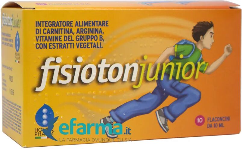 fisioton junior integratore energizzante bambini 10 flaconcini 10 ml