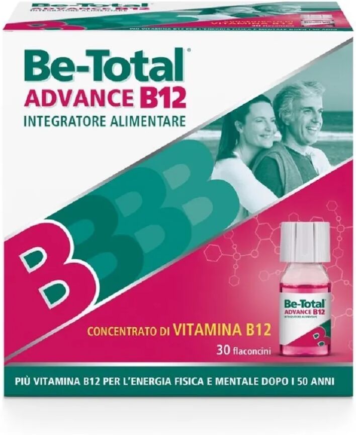 be-total advance b12 integratore alimentare vitamina b12 vitamina b zinco 30 flaconcini